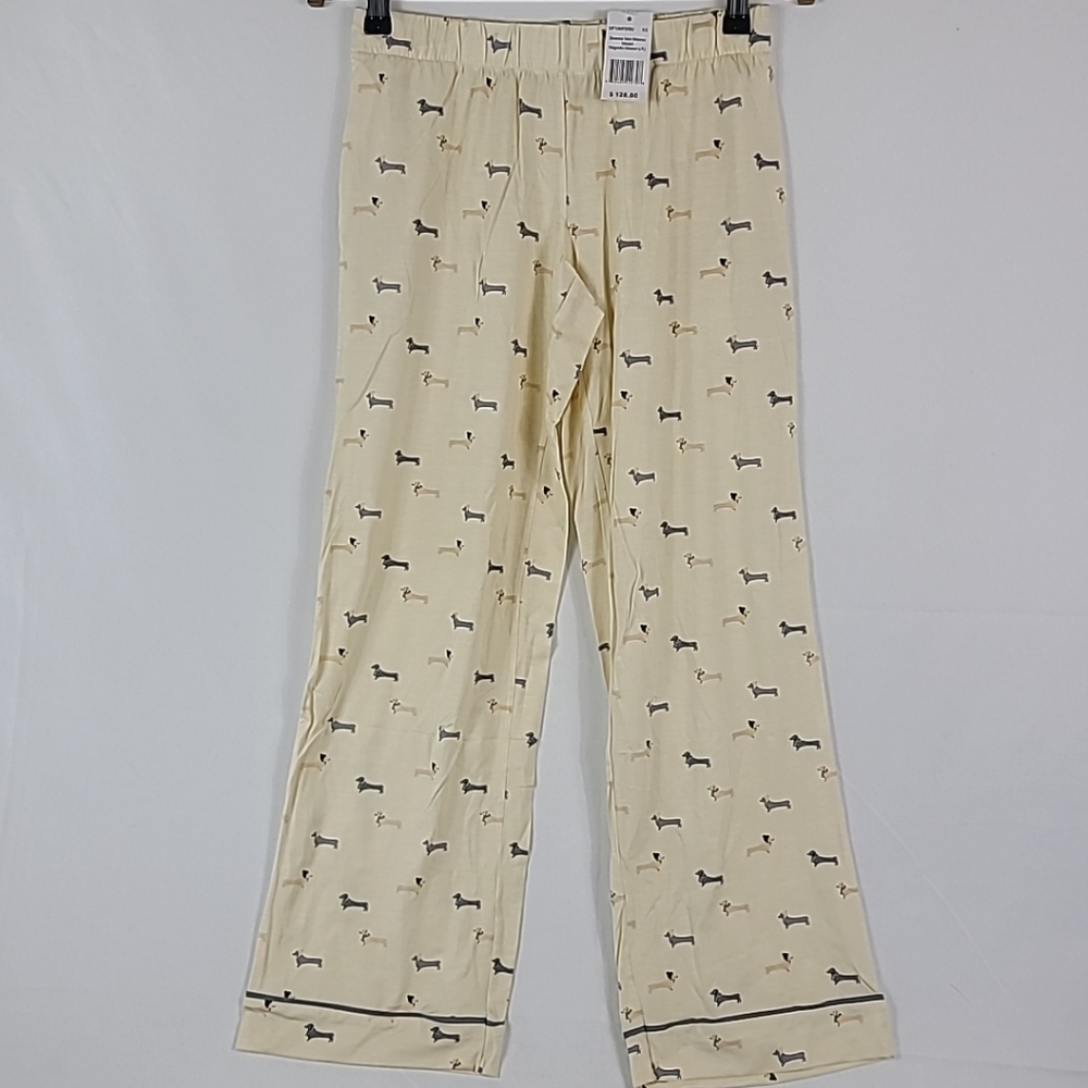 NWOT Magnetic Me Women Modal Beenie Von Weinie Cream Top Bottom Pajamas Sz XS - Picture 7 of 11